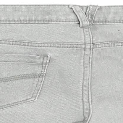 Denim & Co. Womens Green  Denim Cut-Off Shorts Size 6