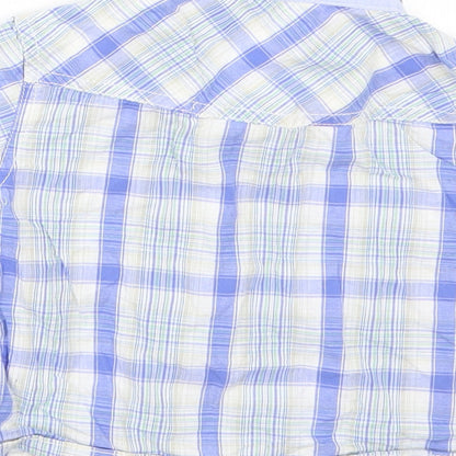 Cherokee Baby Blue Check  Basic Button-Up Size 12-18 Months