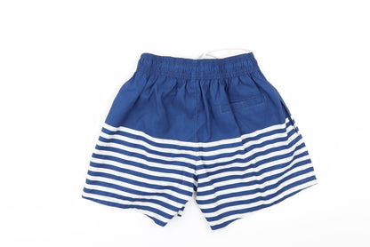 Topman Mens Blue Striped  Bermuda Shorts Size XS - swim shorts