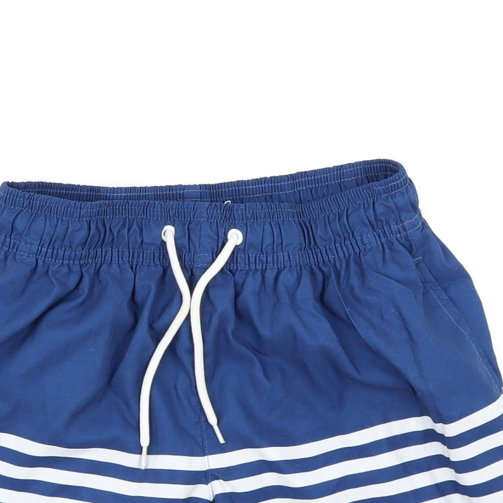 Topman Mens Blue Striped  Bermuda Shorts Size XS - swim shorts
