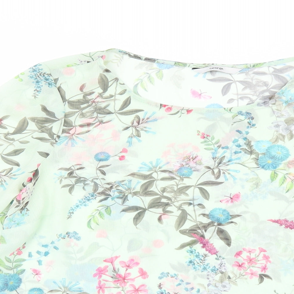 Womens UK Size 8 George Green Tunic Blouse
