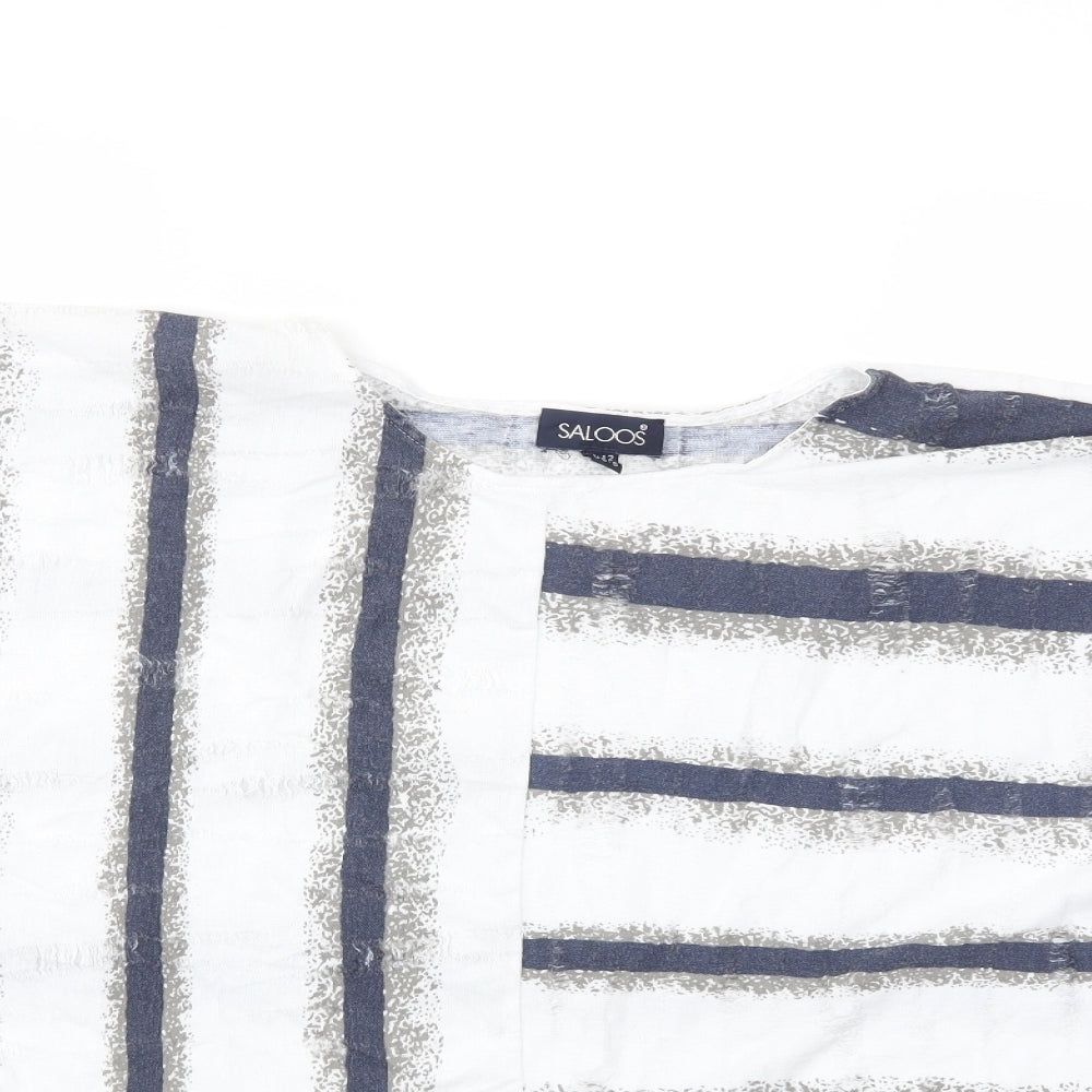 Womens UK Size 12 Saloos White Basic T-Shirt