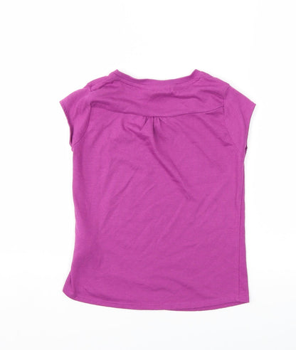 LA Gear Girls Purple   Basic T-Shirt Size 9-10 Years