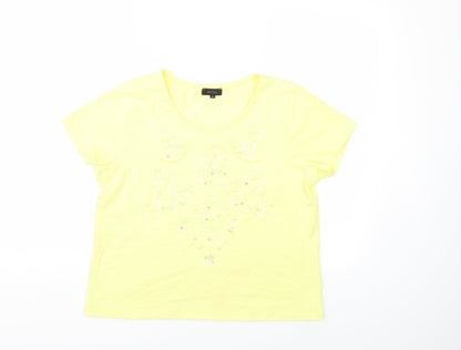 Antea Womens Yellow   Basic T-Shirt Size 16