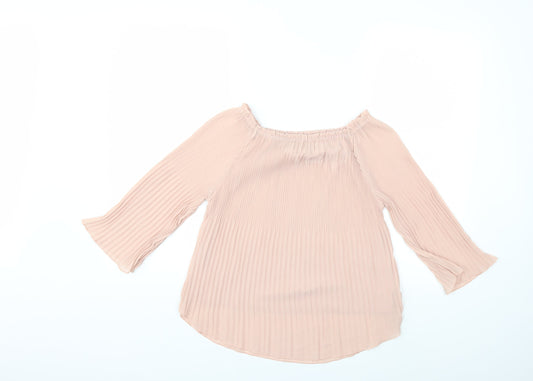 Womens UK Size M Preworn Pink Basic Blouse