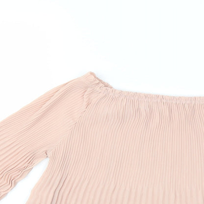 Womens UK Size M Preworn Pink Basic Blouse