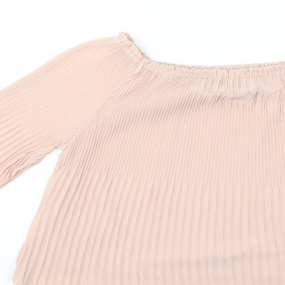 Womens UK Size M Preworn Pink Basic Blouse