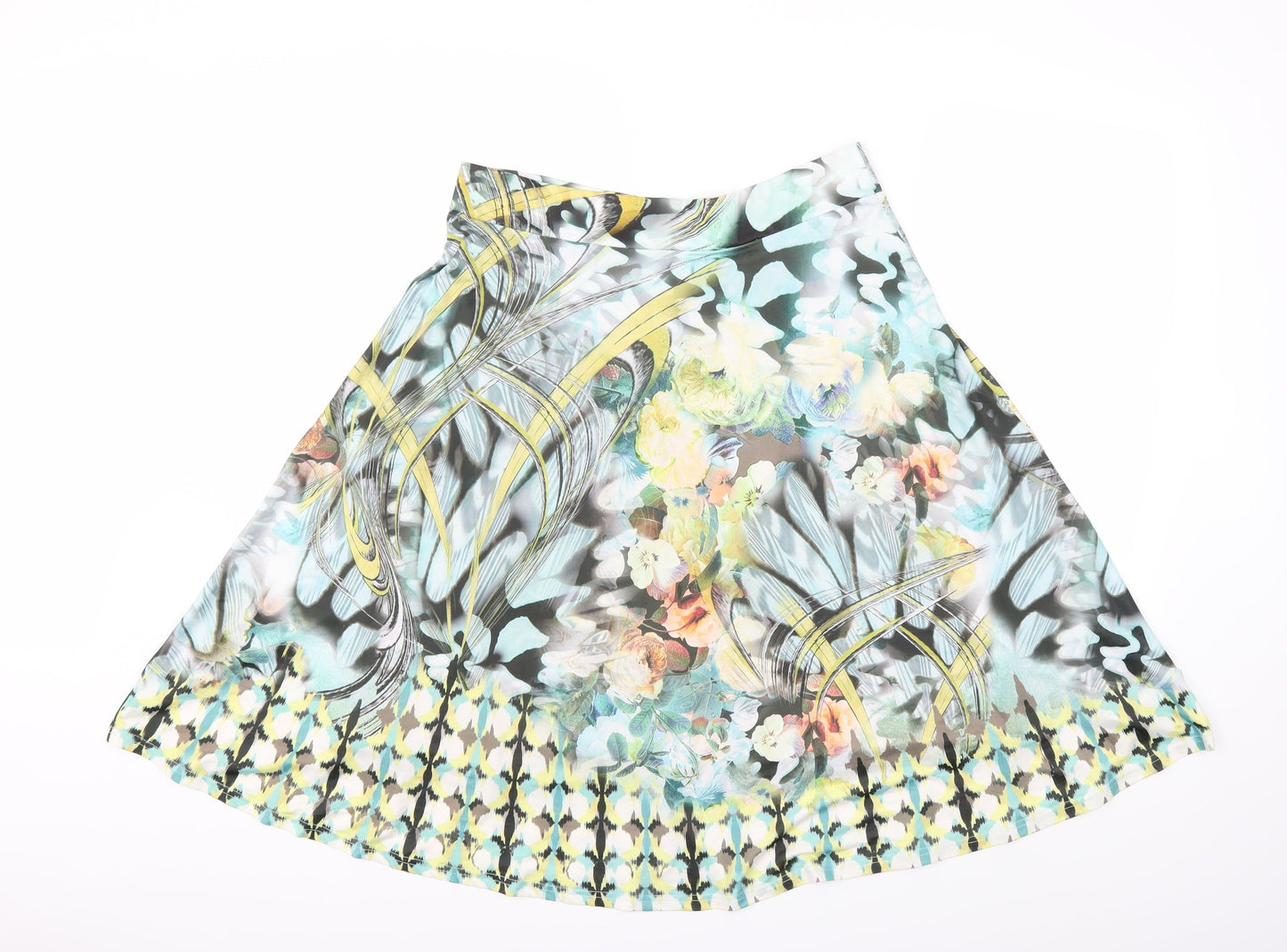 Gerry Weber Womens Grey Floral  A-Line Skirt Size 34 in