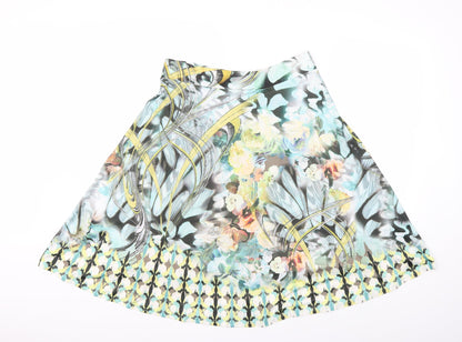 Gerry Weber Womens Grey Floral  A-Line Skirt Size 34 in