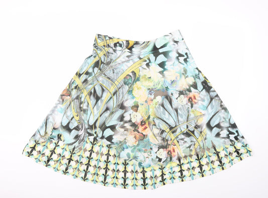 Gerry Weber Womens Grey Floral  A-Line Skirt Size 34 in