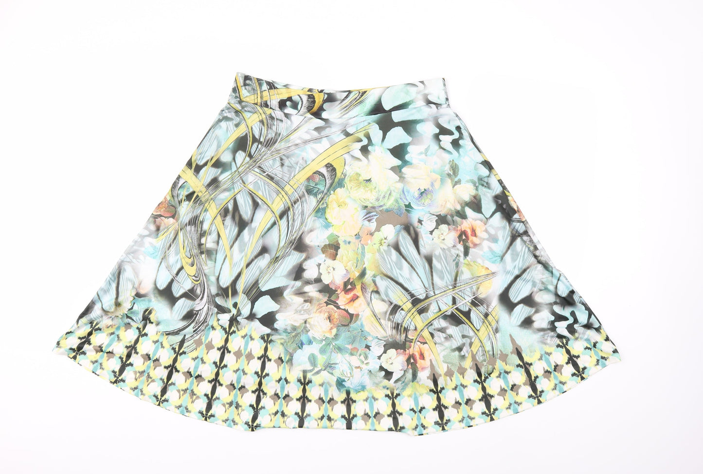 Gerry Weber Womens Grey Floral  A-Line Skirt Size 34 in