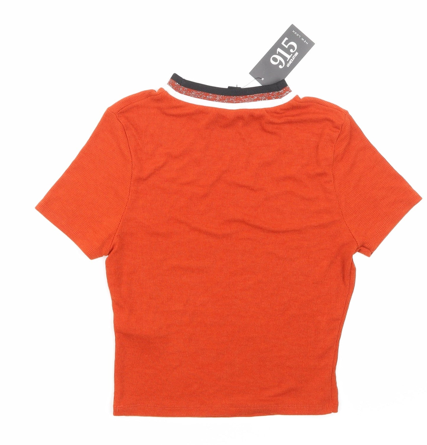 NewLook Girls Orange Striped  Basic Tank Size 12-13 Years