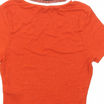 NewLook Girls Orange Striped  Basic Tank Size 12-13 Years