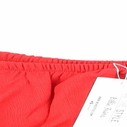 Womens UK Size 6 In the Style Red Basic Tank