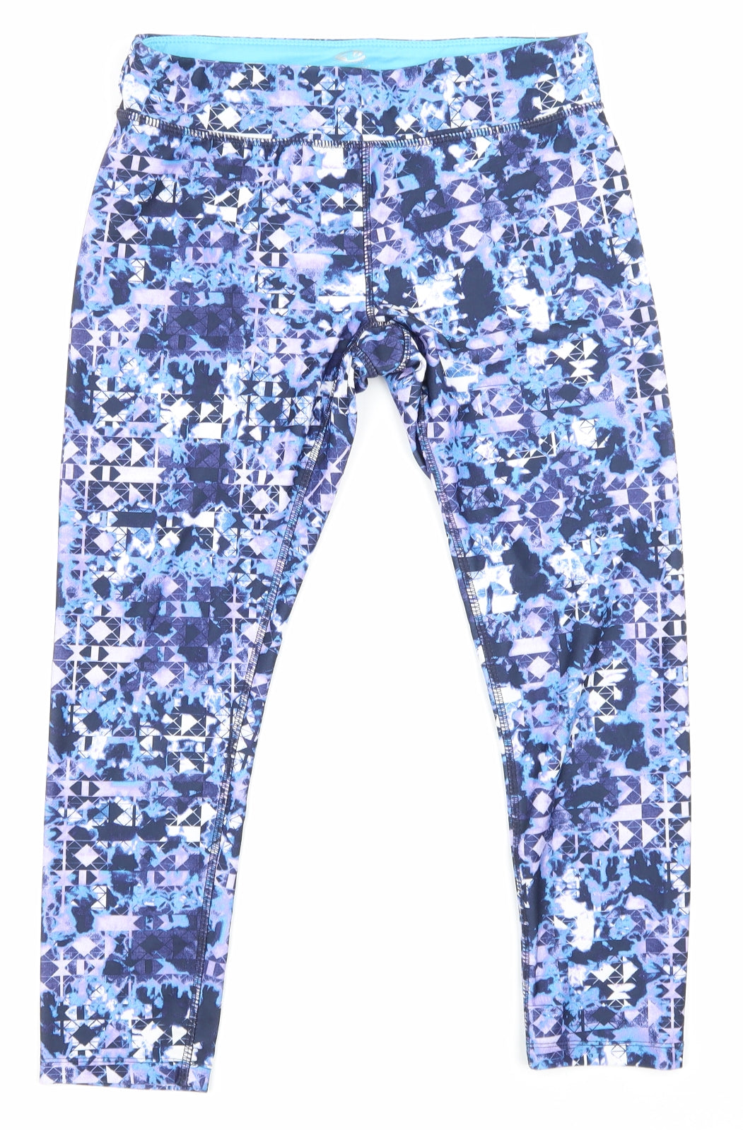Womens UK Size 8 Athletic Clothing Regular Fit Sweatpants Blue Leggings