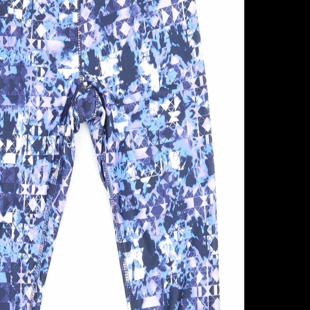 Womens UK Size 8 Athletic Clothing Regular Fit Sweatpants Blue Leggings
