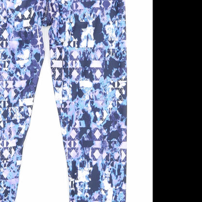 Womens UK Size 8 Athletic Clothing Regular Fit Sweatpants Blue Leggings