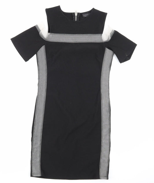 Topshop Womens Black   Pencil Dress  Size 10
