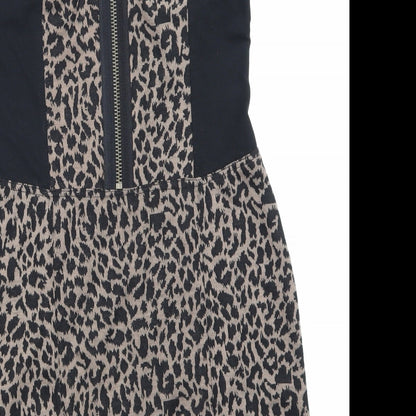 Crafted Womens Blue Animal Print  Mini  Size 10  - built in bra