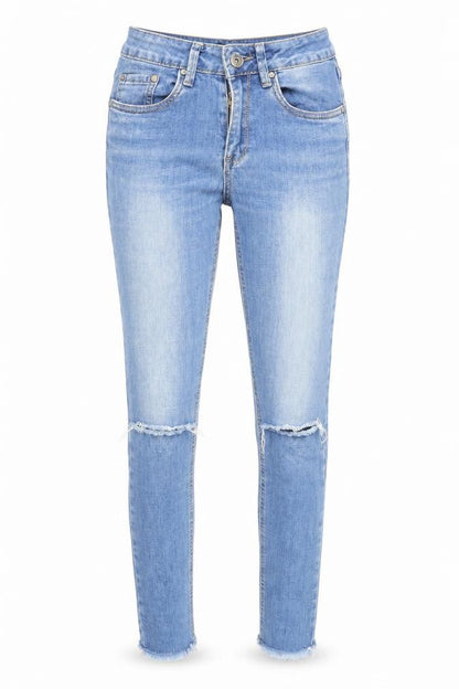 Womens UK Size 6 Quiz Regular Fit Skinny Blue Jeans