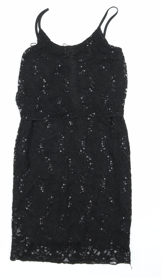 Select Womens Beige  Lace Pencil Dress  Size 12  - Sparkly