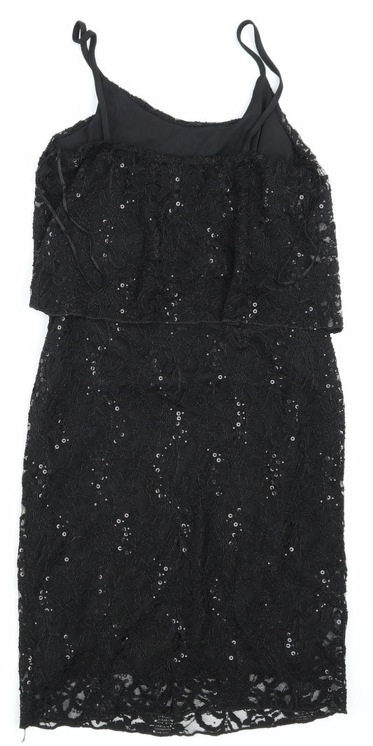 Select Womens Beige  Lace Pencil Dress  Size 12  - Sparkly