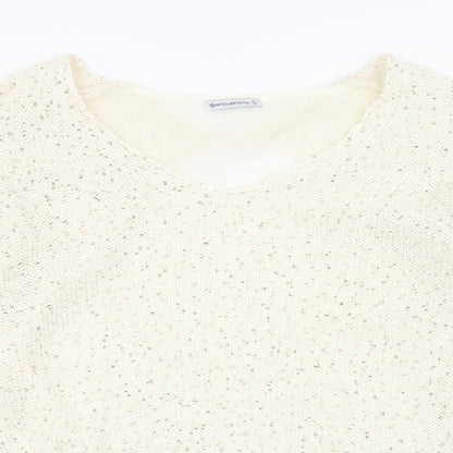 Encuentro Womens Beige   Pullover Sweatshirt Size S