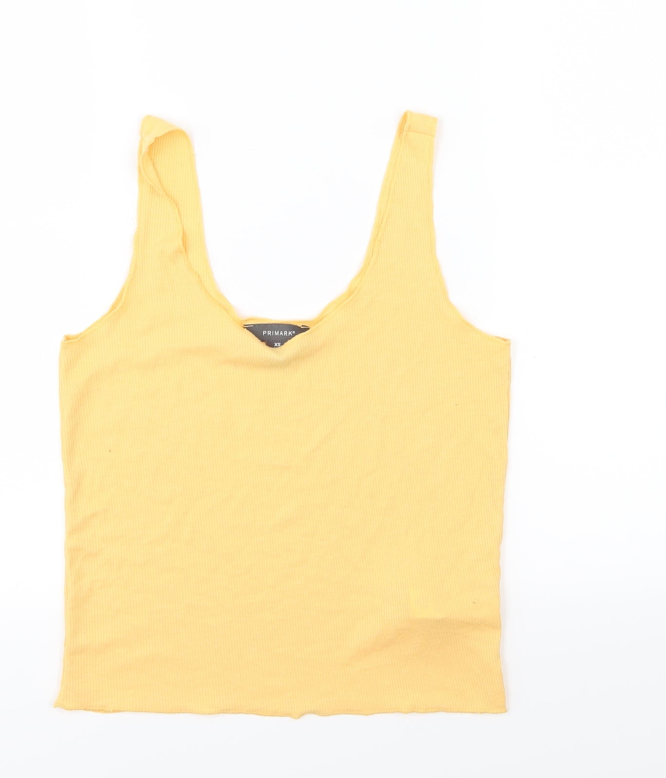 Primark Womens Yellow  Jersey Cropped Tank Size XS