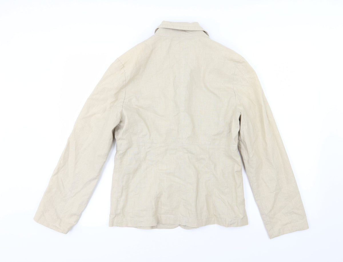 Another Woman Womens Beige   Jacket Blazer Size 12
