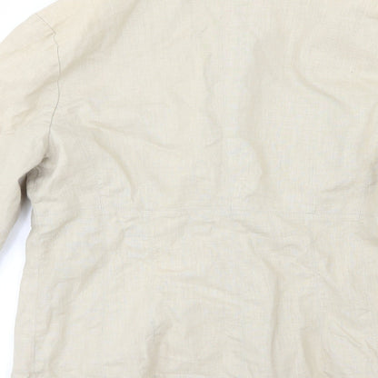 Another Woman Womens Beige   Jacket Blazer Size 12