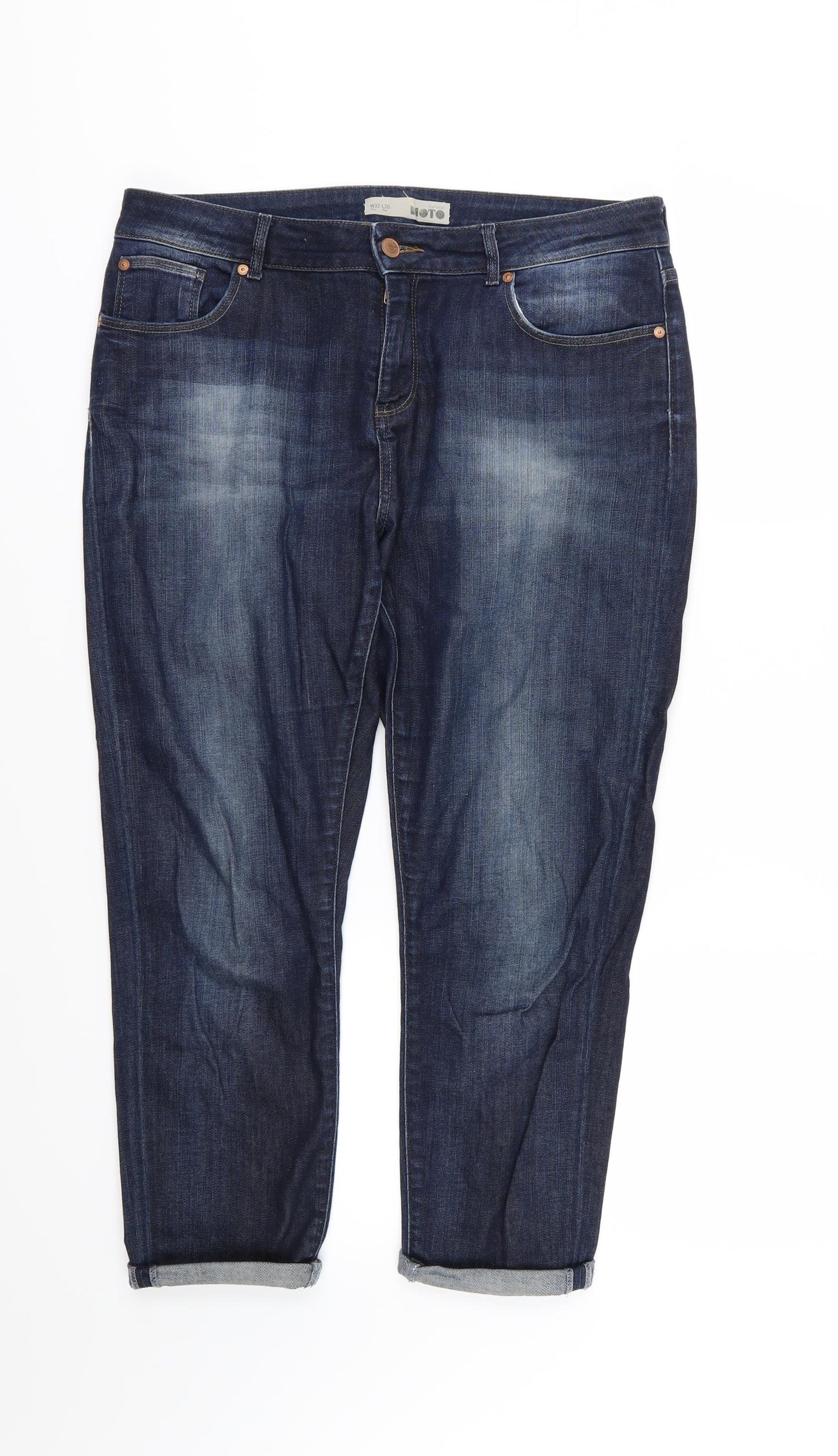 Topshop Womens Blue  Denim Skinny Jeans Size 30 in L26 in