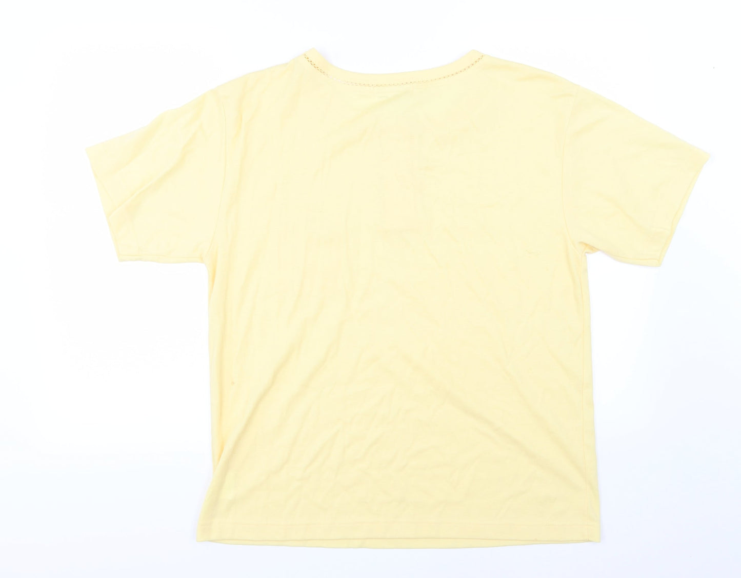 Provencale Womens Yellow  Jersey Basic T-Shirt Size M