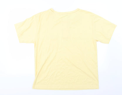 Provencale Womens Yellow  Jersey Basic T-Shirt Size M