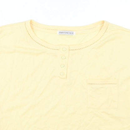 Provencale Womens Yellow  Jersey Basic T-Shirt Size M