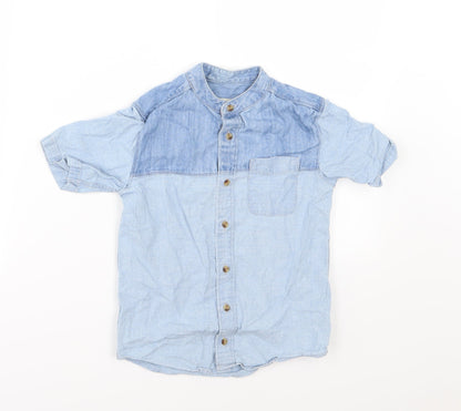 River Island Boys Blue  Denim Basic Button-Up Size 6 Years