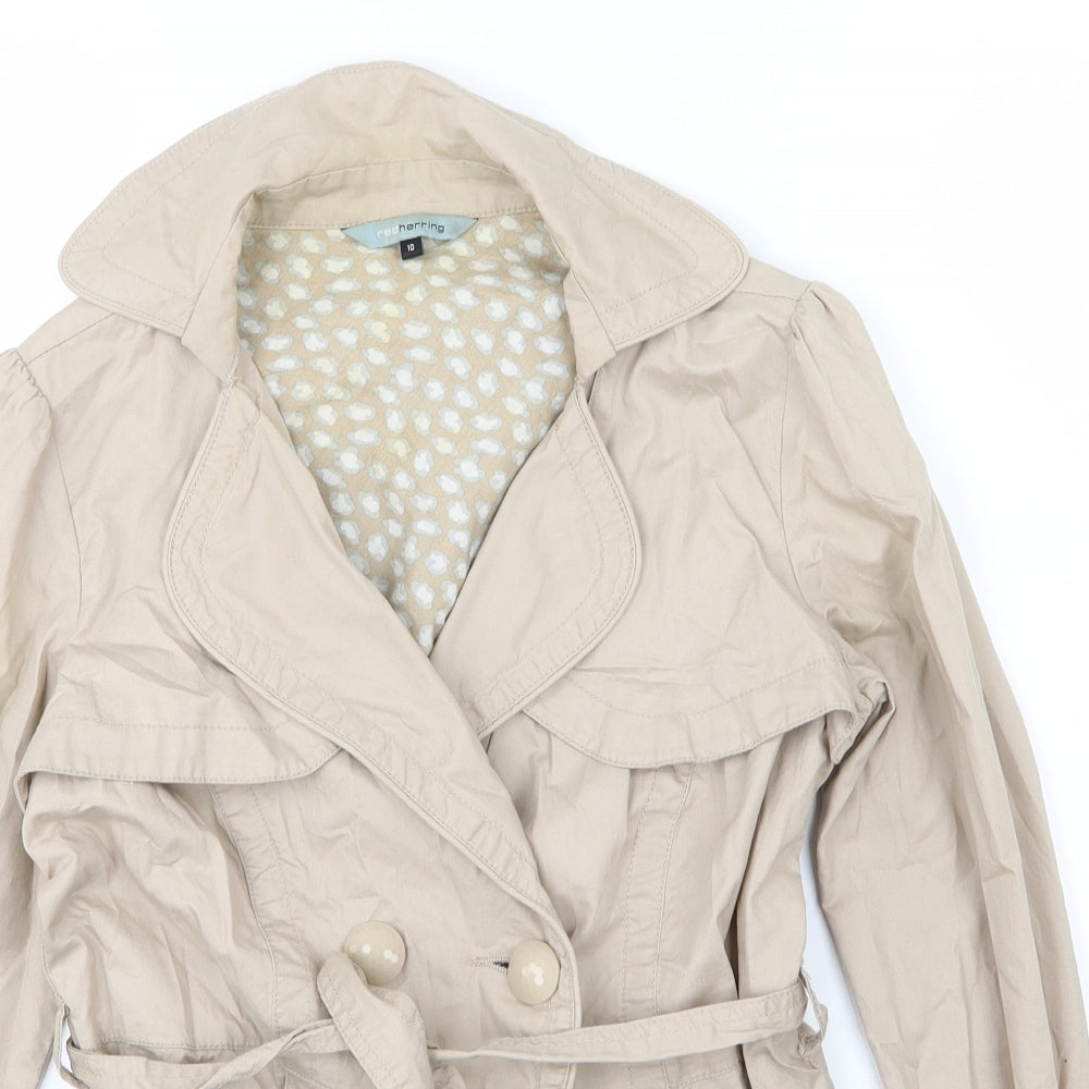Womens UK Size 10 Red Herring Beige Jacket