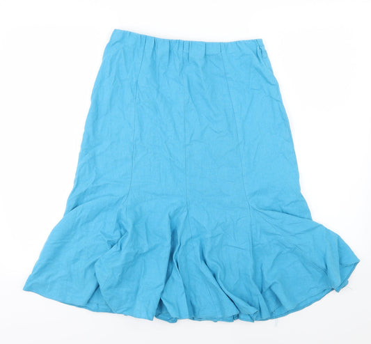 BHS Womens Blue   Flare Skirt Size 10