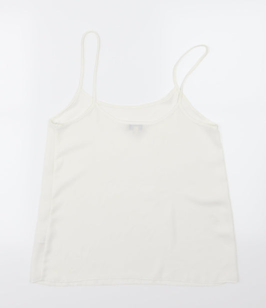Papaya Womens White  Chiffon Camisole Tank Size 8