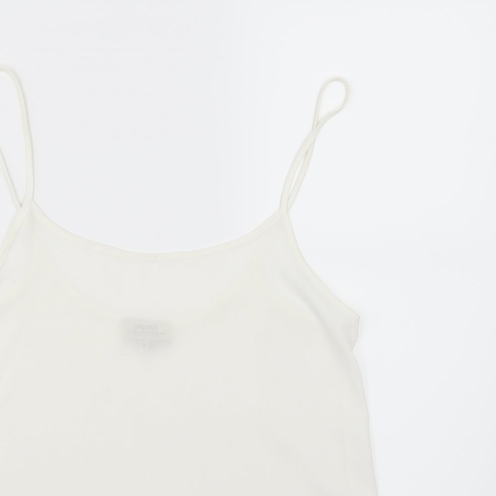 Papaya Womens White  Chiffon Camisole Tank Size 8