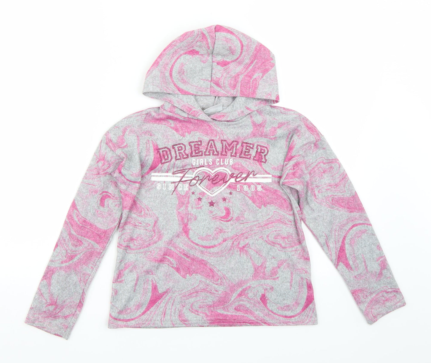 Matalan Girls Pink   Pullover Hoodie Size 9 Years