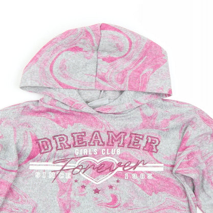 Matalan Girls Pink   Pullover Hoodie Size 9 Years