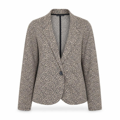 George Womens Brown Animal Print  Jacket Blazer Size 12