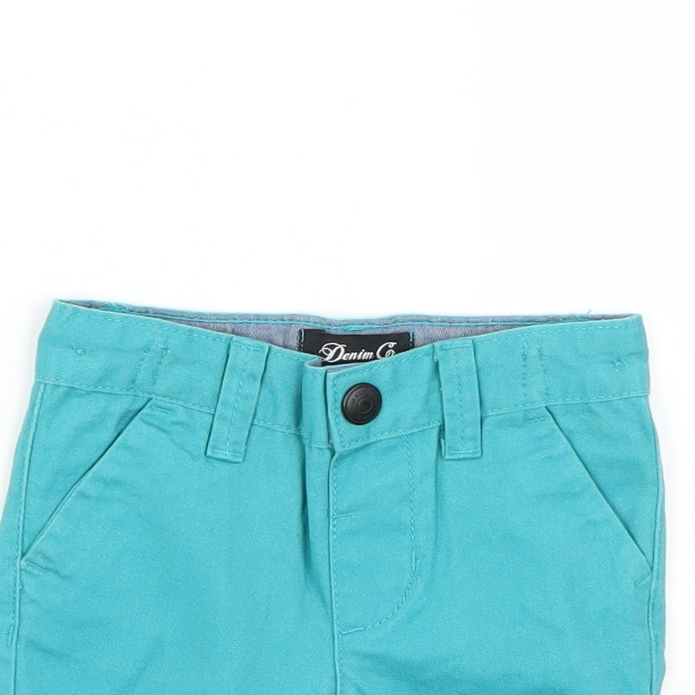 Denim & Co. Boys Blue   Cropped Trousers Size 6-9 Months