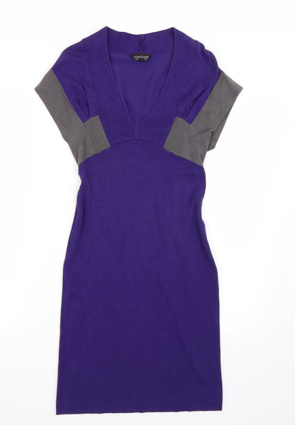Topshop Womens Purple  Rayon A-Line  Size 8