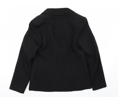 Womens UK Size 14 AMARANTO Regular Black Blazer