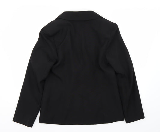 Womens UK Size 14 AMARANTO Regular Black Blazer