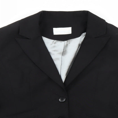 Womens UK Size 14 AMARANTO Regular Black Blazer