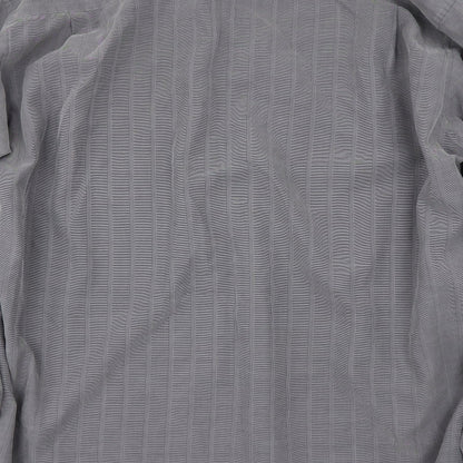 Mens UK Size L Melka Grey  Button-Up Long Sleeve Casual Shirt