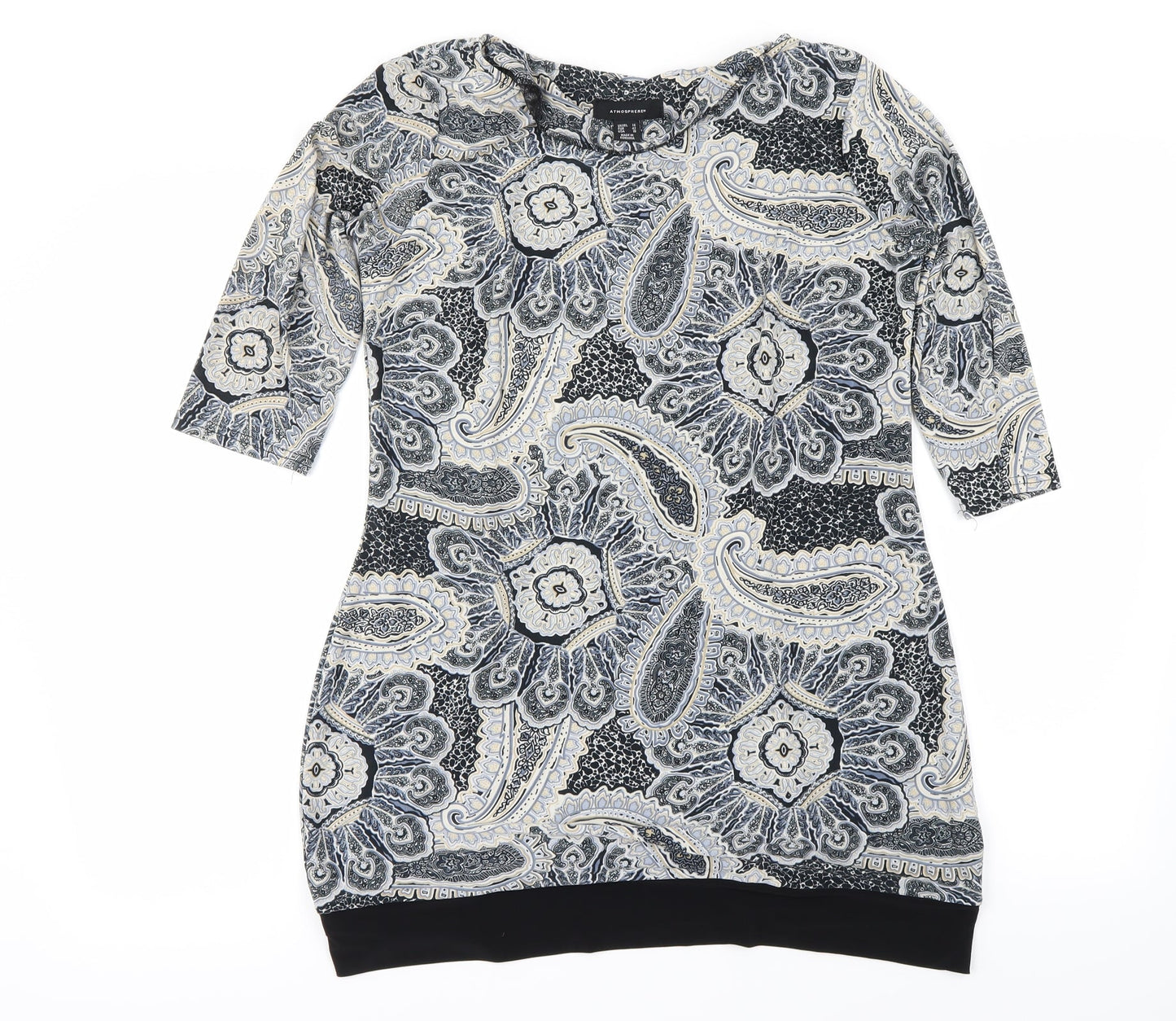 Atmosphere Womens Black Floral  A-Line  Size 14