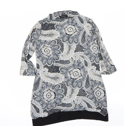 Atmosphere Womens Black Floral  A-Line  Size 14